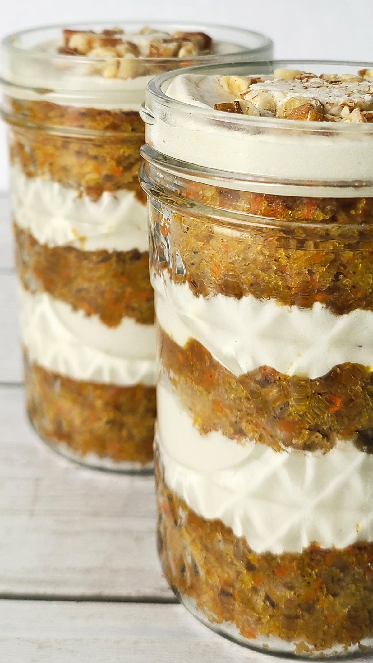 Tre Sorelle two jars of carrot cake-in-a-jar