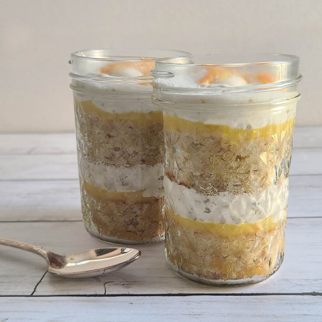 Orange Italian Cream cake-in-a-jar - Tre Sorelle